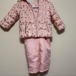 Carter's Pink and Gold Kids Puffer Jacket Set